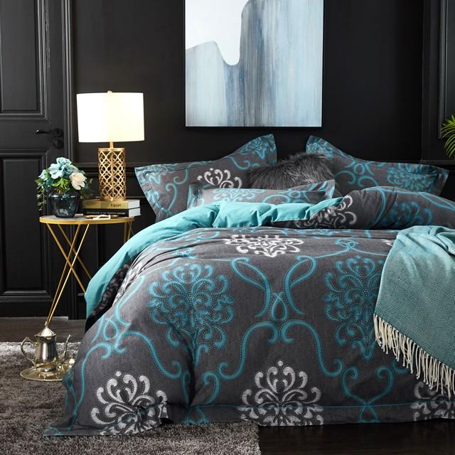 お洒落な花柄高級布団カバー３点セット(シングル) Bella37 (ベッドリネン/シーツ/掛け布団カバー/ボックスシーツ/ピロケース/枕カバー) | 