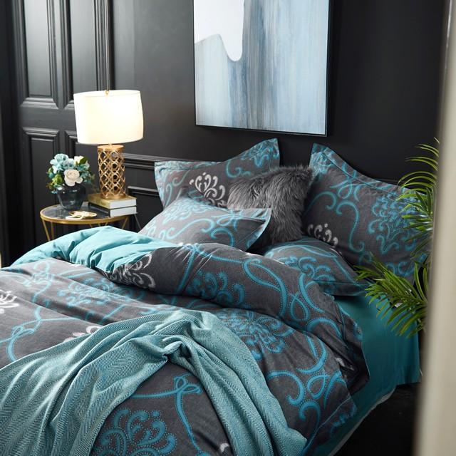 お洒落な花柄高級布団カバー３点セット(シングル) Bella37 (ベッドリネン/シーツ/掛け布団カバー/ボックスシーツ/ピロケース/枕カバー) |  | 04