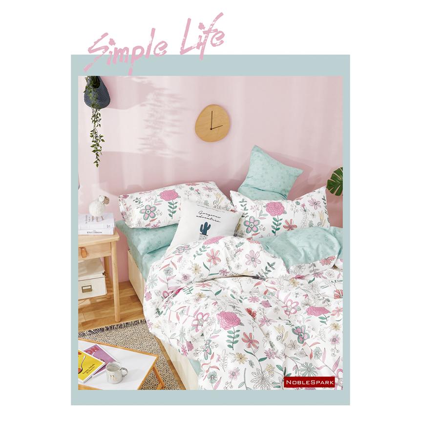 ノーブルスパーク 美しい布団カバー4点セット(ダブル) SDN001W (寝具