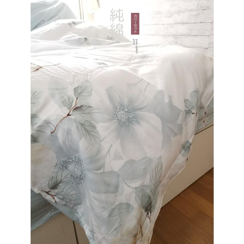 北欧花柄寝具カバーセット/シングルXLN15 (寝具/寝具カバー/ベッドリネン/ベッドカバー/シーツ/掛け布団カバー/布団カバー/ボックスシーツ/ピロケース/枕カバー) | ノーブルスパーク | 03