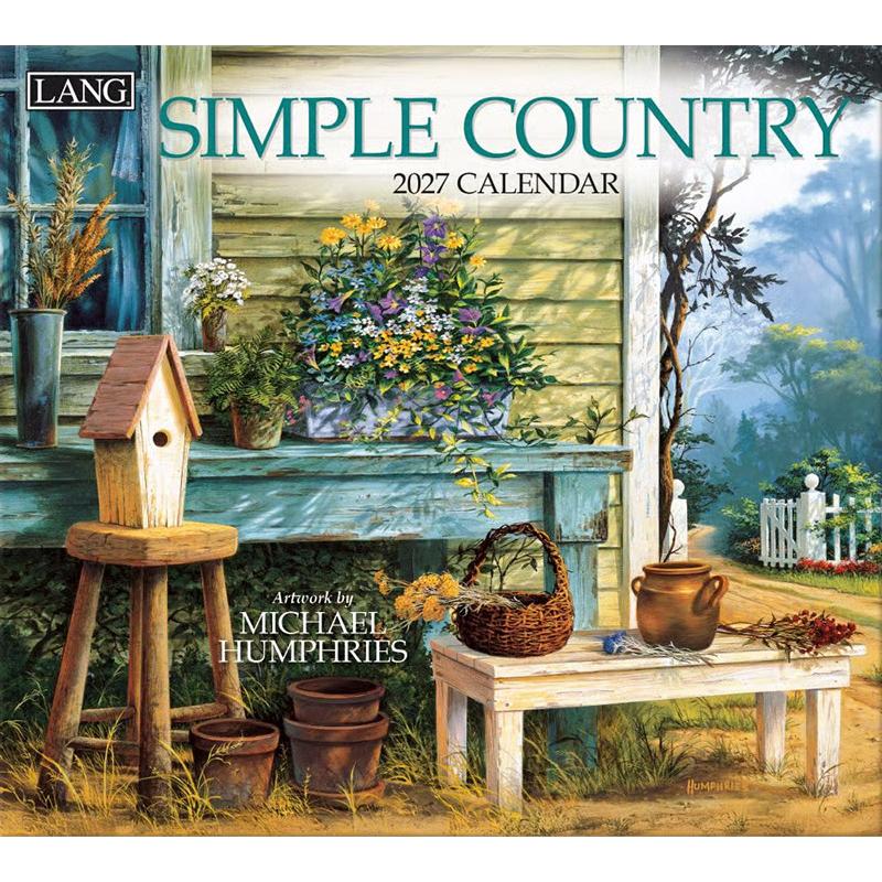 LANG 2027年ラングカレンダー Simple Country シンプルカントリー