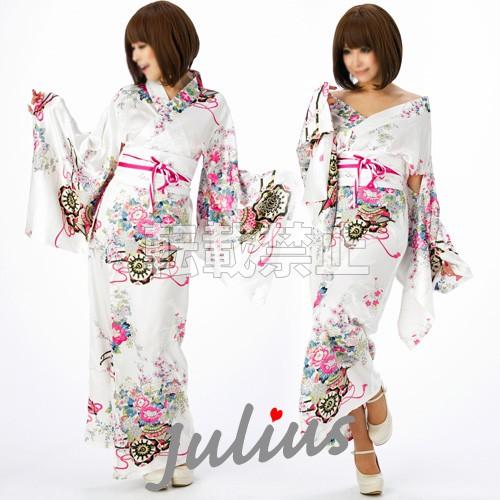 花魁 ガウンタイプ ゴージャス 着物ロングドレス  ホワイト 着物 帯セット ac58        江戸 花魁道中 コスプレ コスチューム | 