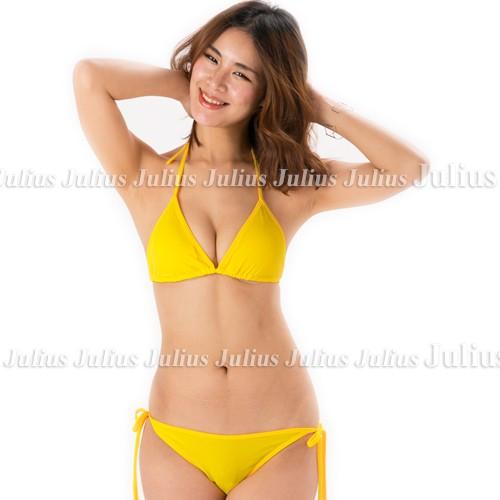 ビキニ (胸パット入) 水着 三角ビキニ イエロー　　　ビーチ 海パン ブラジリアン 見せブラ ワンピース ノンワイヤー 可愛い 紐パンツ 競泳 水 |  | 01