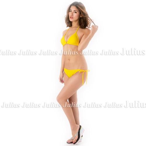 ビキニ (胸パット入) 水着 三角ビキニ イエロー　　　ビーチ 海パン ブラジリアン 見せブラ ワンピース ノンワイヤー 可愛い 紐パンツ 競泳 水 |  | 03