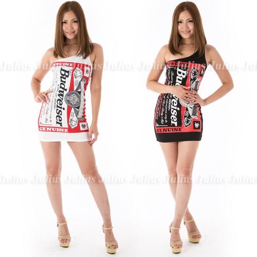 2カラー ワンショルダー バドガール ミニスカ ワンピース 白 黒    ハロウィン 仮装 コスプレ セクシー ダンス コスチューム  ウエイトレス チアガール |  | 07