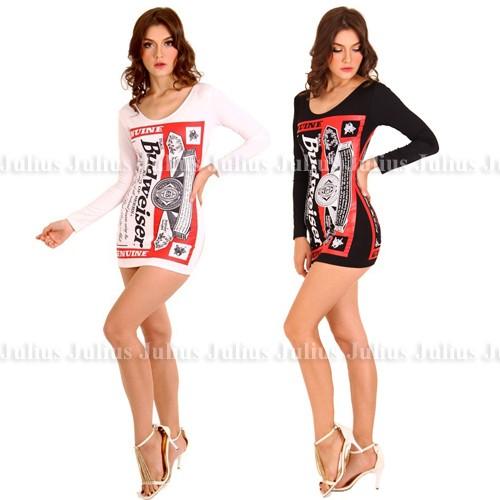 2カラー バドガール ミニスカ ワンピース 長袖タイプ 白 黒  ec527      レースクイーン レディース ナイトドレス タイト  ダンス |  | 01