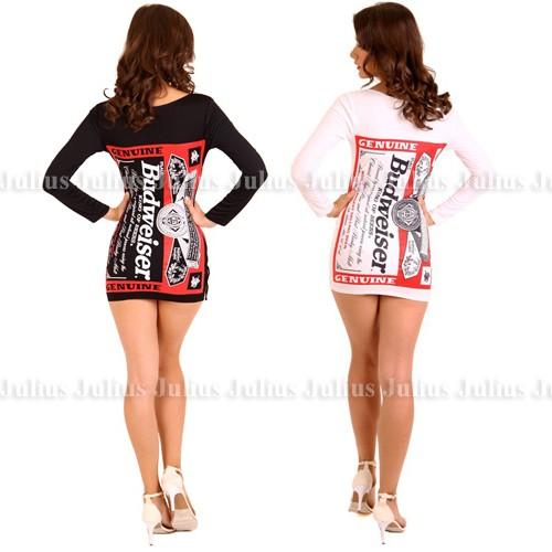 2カラー バドガール ミニスカ ワンピース 長袖タイプ 白 黒  ec527      レースクイーン レディース ナイトドレス タイト  ダンス |  | 02