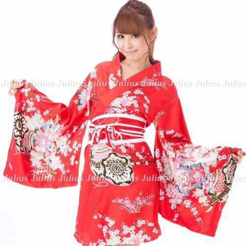 花魁 着物ドレス ワンピース 肩出しOK! 赤 華花 fc92【江戸 花魁道中 浴衣 セクシー よさこい 祭り 衣装 舞台 コスプレ  羽織 草履 水商売 |  | 03