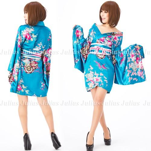 花魁系 セクシー 着物ドレス ワンピース 肩出OK 水色 kc44       よさこい 江戸 花魁道中 浴衣 祭り 衣装 舞台 民俗衣装 海外土産 ネグリジェ 羽織 草履 |  | 01