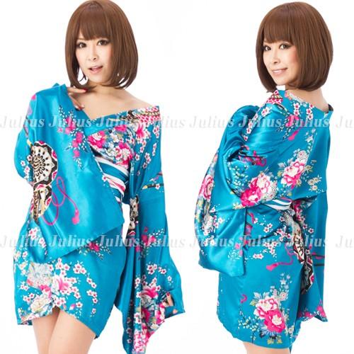 花魁系 セクシー 着物ドレス ワンピース 肩出OK 水色 kc44       よさこい 江戸 花魁道中 浴衣 祭り 衣装 舞台 民俗衣装 海外土産 ネグリジェ 羽織 草履 |  | 02