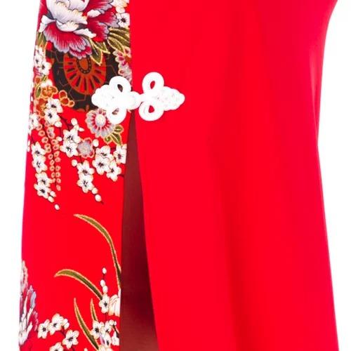 和柄 ホルターネック チャイナドレス ロングドレス 大胆 スリット mc71      ナイトドレス タイト スレンダー 民族衣装  ハロウィーン ハロウィン |  | 04