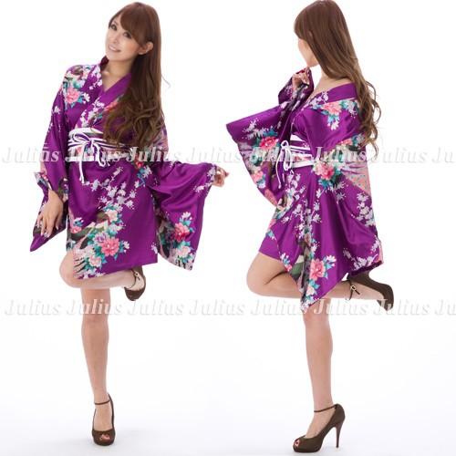 花魁系 Sexy 着物ドレス ワンピース 肩出OK  パープル pc43        江戸 花魁道中 浴衣 芸者 舞妓 よさこい 祭り 衣装 キャバ お水 コスプレ サテン ダンス サ |  | 02