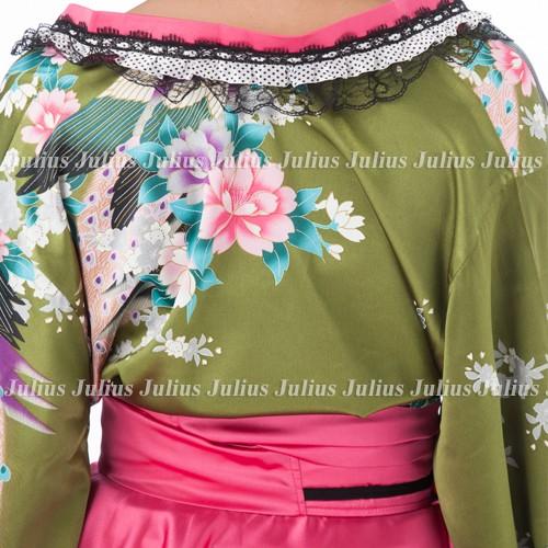 Cute お姫様みたいな 花魁系 着物ドレス ワンピース 緑ｘピンク系 pc67       江戸 花魁道中 浴衣 祭り 衣装 舞台 コスプレ ガウン よさこい |  | 04