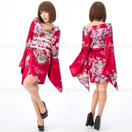 和柄 着物ドレス ワンピース 花魁 エンジ 濃赤 帯付き セット ガウンタイプ pc91       ワイン 江戸 花魁道中 浴衣 祭り 衣装 よさこい コスプレ |  | 01