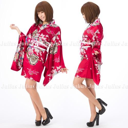 和柄 着物ドレス ワンピース 花魁 エンジ 濃赤 帯付き セット ガウンタイプ pc91       ワイン 江戸 花魁道中 浴衣 祭り 衣装 よさこい コスプレ |  | 02