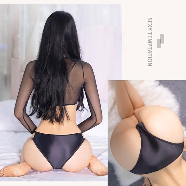 3カラー つるつる 光沢感 ダブル サイド ストリング ショーツ sbc5100   フルバック 下着 美尻 悩殺 エロい下着 パンティ アンダー |  | 04