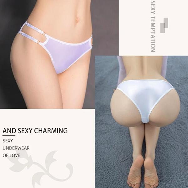 3カラー つるつる 光沢感 ダブル サイド ストリング ショーツ sbc5100   フルバック 下着 美尻 悩殺 エロい下着 パンティ アンダー |  | 05