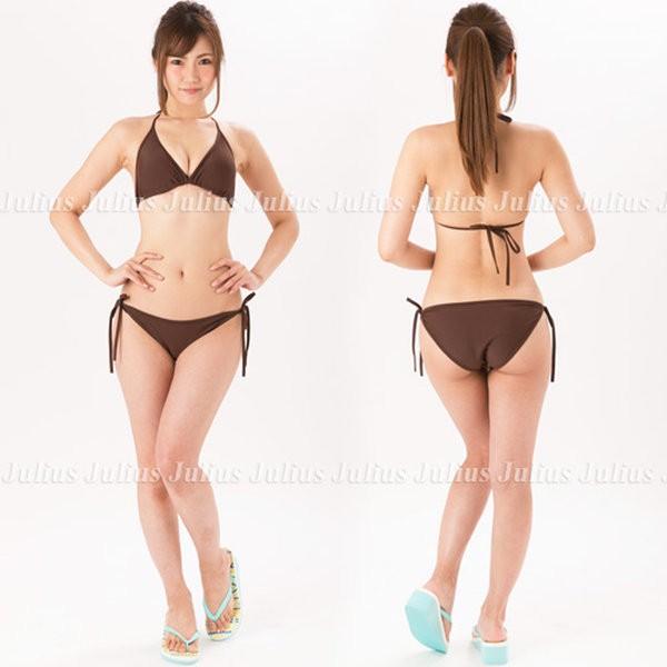 ブラウンカラー 三角ビキニ フルバック 胸パット入 水着 茶 t72          海パン ワンピ ワイヤー スイムウェア タンキニ レディース ブラジリアン 見 |  | 01