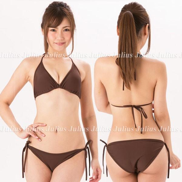 ブラウンカラー 三角ビキニ フルバック 胸パット入 水着 茶 t72          海パン ワンピ ワイヤー スイムウェア タンキニ レディース ブラジリアン 見 |  | 02