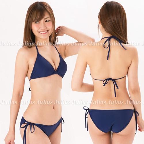 三角ビキニ ネイビーカラー フルバック 胸パット入 水着 紺　　スイムウェア タンキニ ラッシュガード  トップス ショートパンツ |  | 02