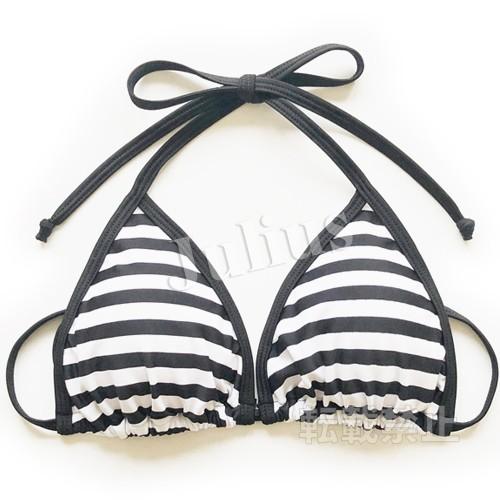 ボーダー Ｔバック 三角ビキニ 胸パット入 水着/黒ｘ白　　　海パン ワイヤー スイムウェア 紐パンツ 競泳 水泳 ラッシュガード サーフィン イベン |  | 03