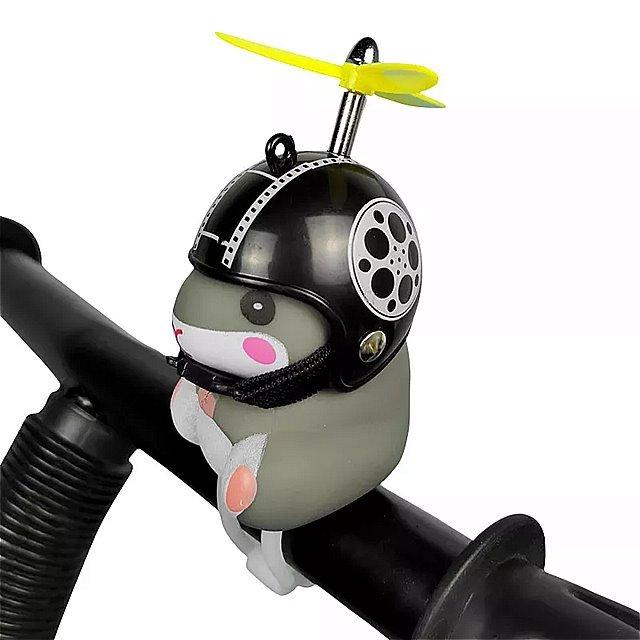 かわいい 自転車 ベル ヘルメット プロペラハムスター Mtb ロード バイク ハンドル ホーン ライト 車の 装飾 ターボアヒル サイク おしゃれ
