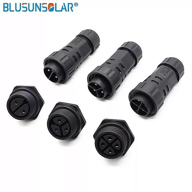 20 セット ロット M25 防水ケーブルコネクタワイヤ雄雌パネル防水コネクタと 2Pin 、 3Pin 、 4Pin コネクタ