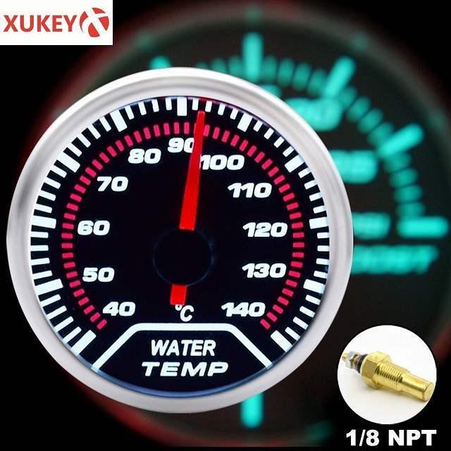車 の 自動 水温計温度計デジタルled 52ミリメートル2 センサーユニバーサル12vメカニカル ライト W Quot ホワイト 特別セール品 バック