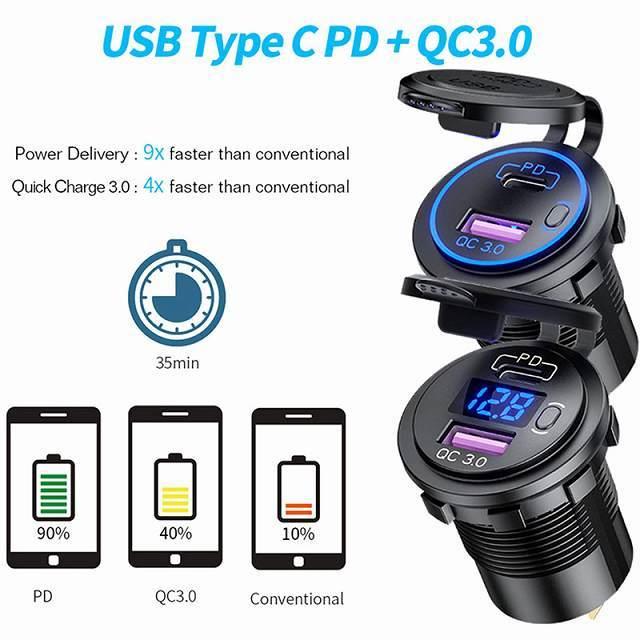 QC3.0 + pdデュアルusb 車 急速 充電器 ソケット 防水 電源コンセントすぐに充電ledディスプレイ電圧計のdiy修正されたキッ :5079416-1005001869518863:ジャンボ Yahoo!店 - 通販 - Yahoo!ショッピング QC3.0 + pdデュアルusb 車 急速 充電器 ソケット 防水 電源コンセントすぐに充電ledディスプレイ電圧計のdiy修正されたキッ :5079416-1005001869518863:ジャンボ Yahoo!店 - 通販 - Yahoo!ショッピング