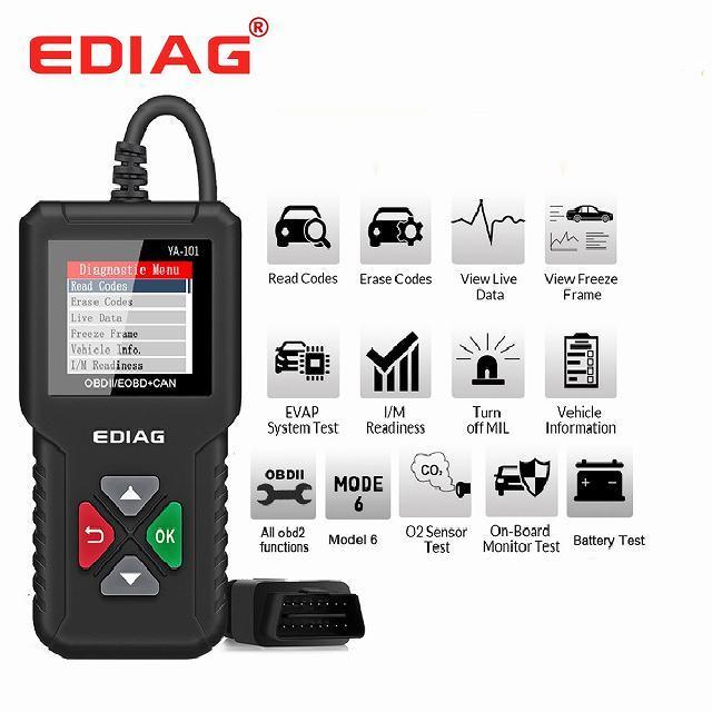 Ediag YA101 obdii 買い保障できる eobd 車 コード リーダー OBD2 ツール 公式の店舗 KW590 YA-101 診断 pk E オンライン