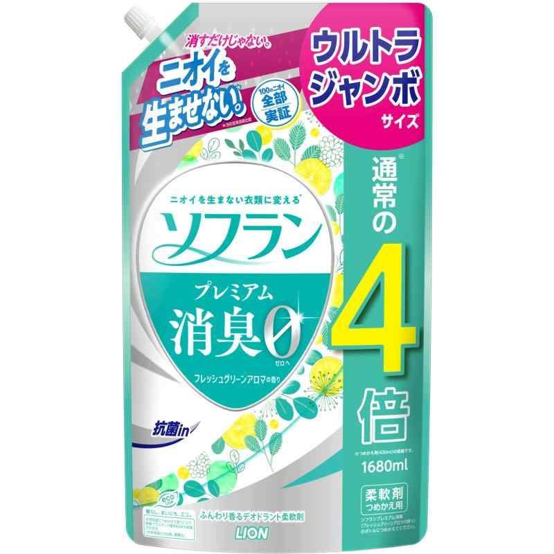 ソフラン プレミアム消臭 【大容量】 フレッシュグリーンアロマの香り 柔軟剤 詰め替え ウルトラジャンボ 1680ml : Cocomo ...