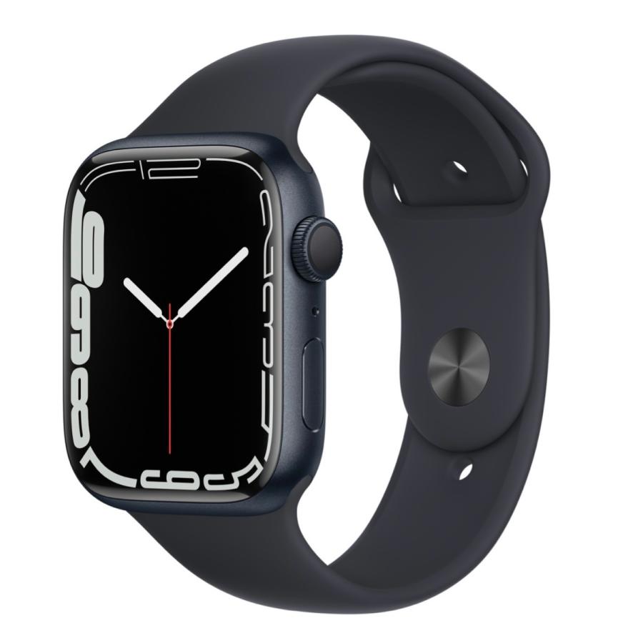 Apple Watch Series 7（GPSモデル）45mmミッドナイトアルミニウムケースとスポーツバンド :appleWatch-7