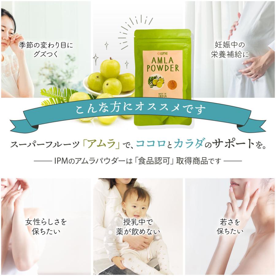 IPM アムラパウダー 100g【アミノ酸サプリメント2包付き】 食品認可 アムラ粉末 オーガニック 無添加 |  | 03