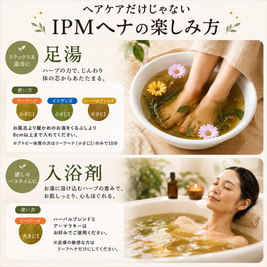 IPM ヘナ スターター4点セット 各100g【ガイドブック等の特典付き
