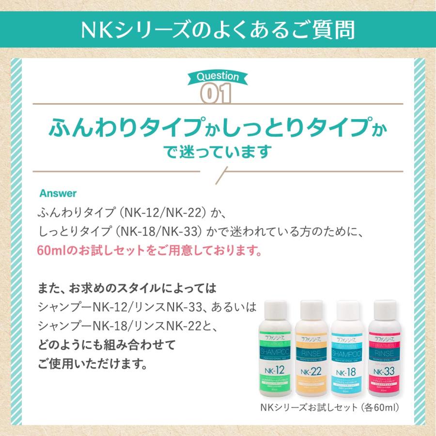 ラファンシーズ NK-12 NK-22 お試し各60mlセット シャンプー&リンス