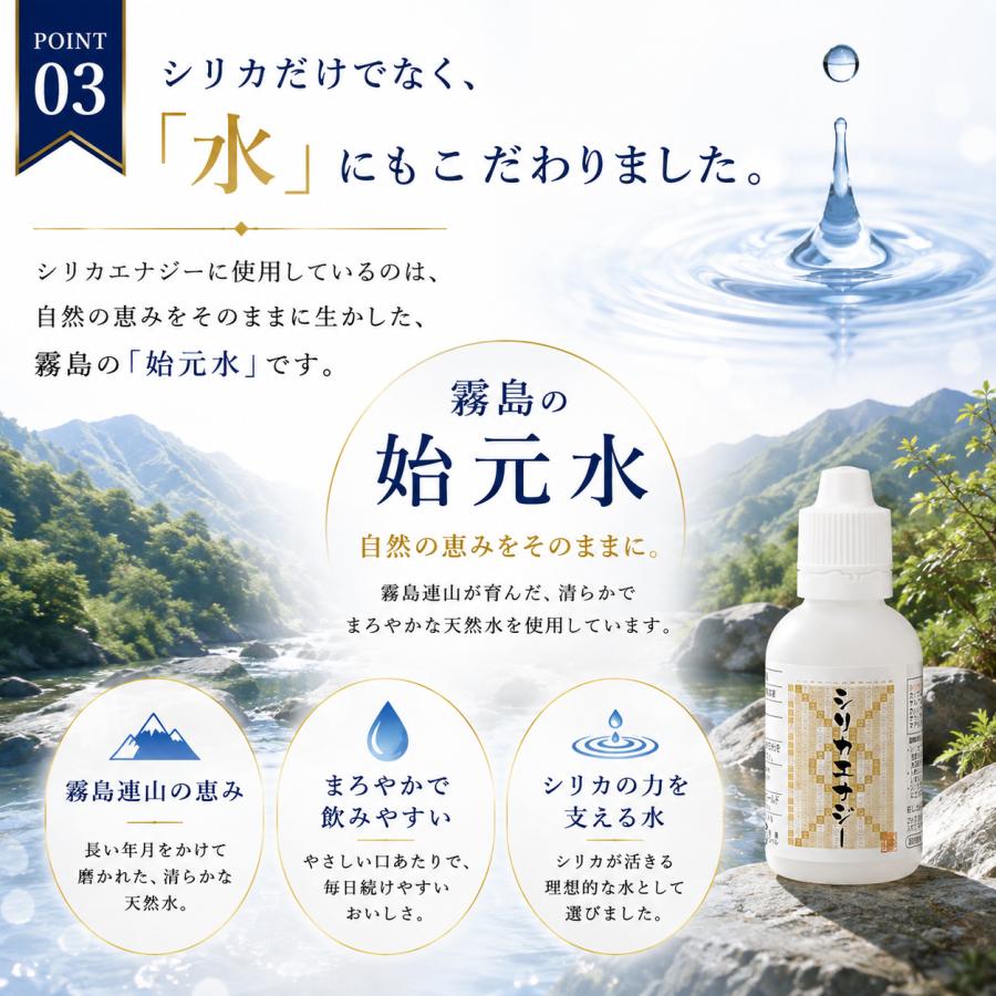 シリカエナジー 50ml 原液 シリカ水 高濃度 5760mg/L 霧島の始元水 中