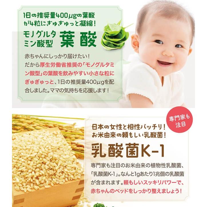 【正規品】ジュンビー葉酸サプリ 厚生労働省推奨の葉酸を400μg配合した国産・無添加の葉酸サプリ |  | 02