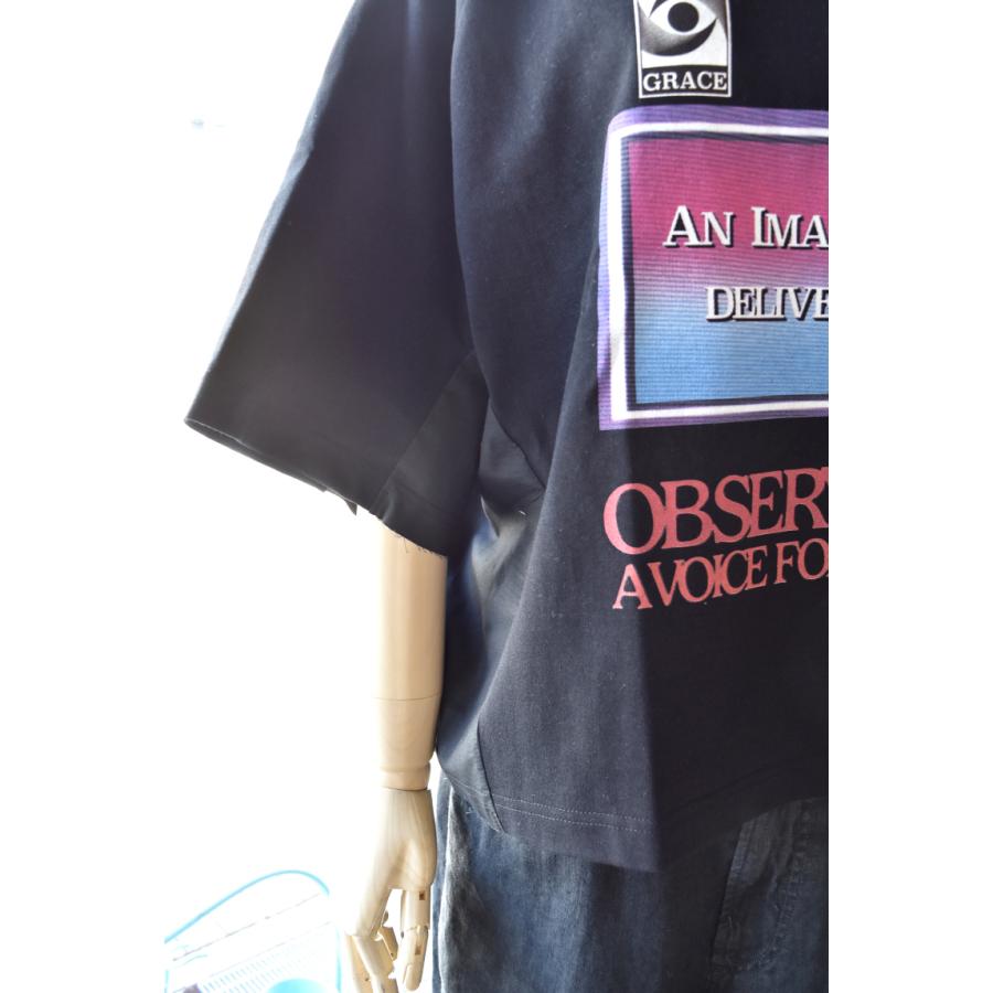 OKIRAKU（オキラク） 26S/S Shirt-style printed tee<BLACK> : junemie