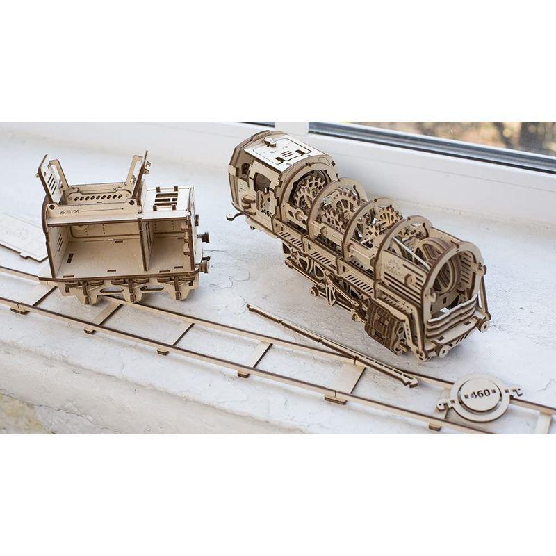 《送料込》 Ugears ユーギアス 460蒸気機関車 木製 ブロック おもちゃ 70012 木製 パズル 乗り物 接着剤不要 立体 機関車 電車 模型 【L2331745967】(12130円)