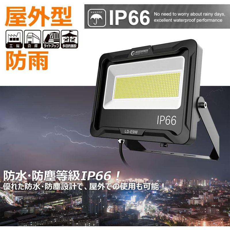 グッド・グッズ　100W　昼白色　100V対応　投光器　省エネ　5000K　17000LM　高輝度　ledライト　120°広角照明　フラッド