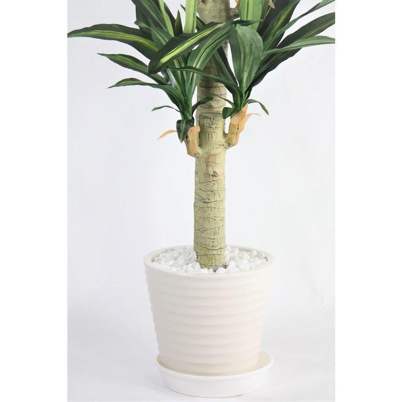 人工観葉植物、フェイクグリーン，造花、 新ドラセナW（幸福の木）・光触媒，受け皿付き 幸福の木 人工観葉植物 フェイクグリーン，造花 新ドラセナW 光触媒，受け皿付き 　