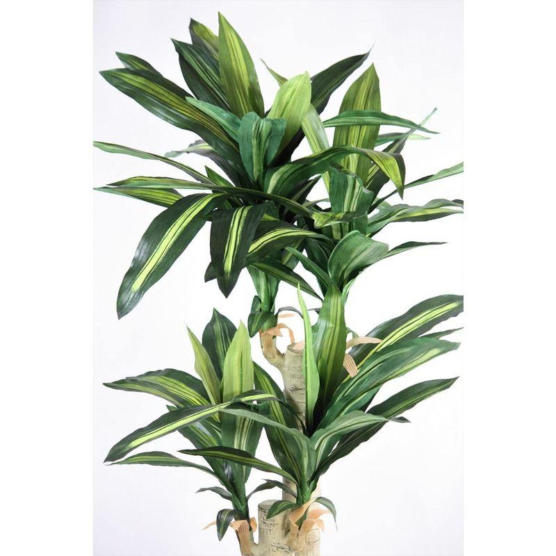 人工観葉植物、フェイクグリーン，造花、 新ドラセナW（幸福の木）・光触媒，受け皿付き 幸福の木 人工観葉植物 フェイクグリーン，造花 新ドラセナW 光触媒，受け皿付き 　