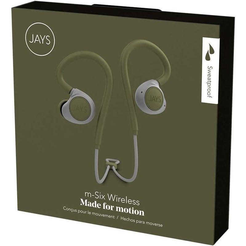 JAYS m-Six Wireless スポーツ用ワイヤレスイヤホン (Bluetooth 5.0/IPX4防滴/急速充電/Qualcomm Six Bluetooth Wireless スポーツ用ワイヤレスイヤホン 0/IPX4防滴/急速充電/Qualcomm