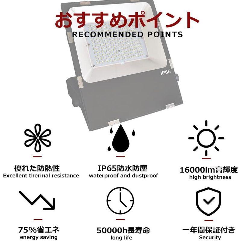 10個セットLEDワークライト　led作業灯　投光器　80w消費電力　50000h長寿命　16000LM超爆光　作業照明　IP65防水防塵