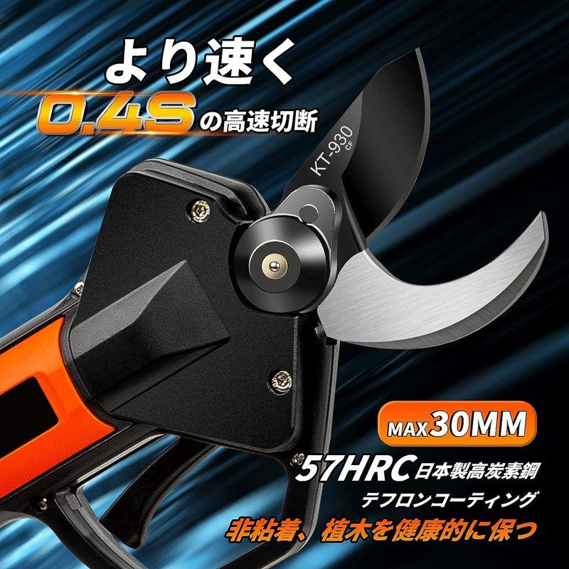 Kebtek 電動剪定バサミ テフロン非粘着性コーディング刃 16.8V コードレス 充電式剪定ばさみ 軽さ・スピード・切れ味の頂点機種 2 電動剪定バサミ テフロン非粘着性コーディング刃 8V コードレス 充電式剪定ばさみ 軽さ スピード 切れ味の頂点機種