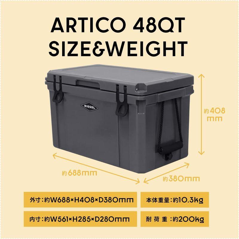 RIOSOL リオソル ARTICO アルティコ ハードクーラー48QT アクセサリーセット 付き 45L クーラーボックス 長時間 保冷力