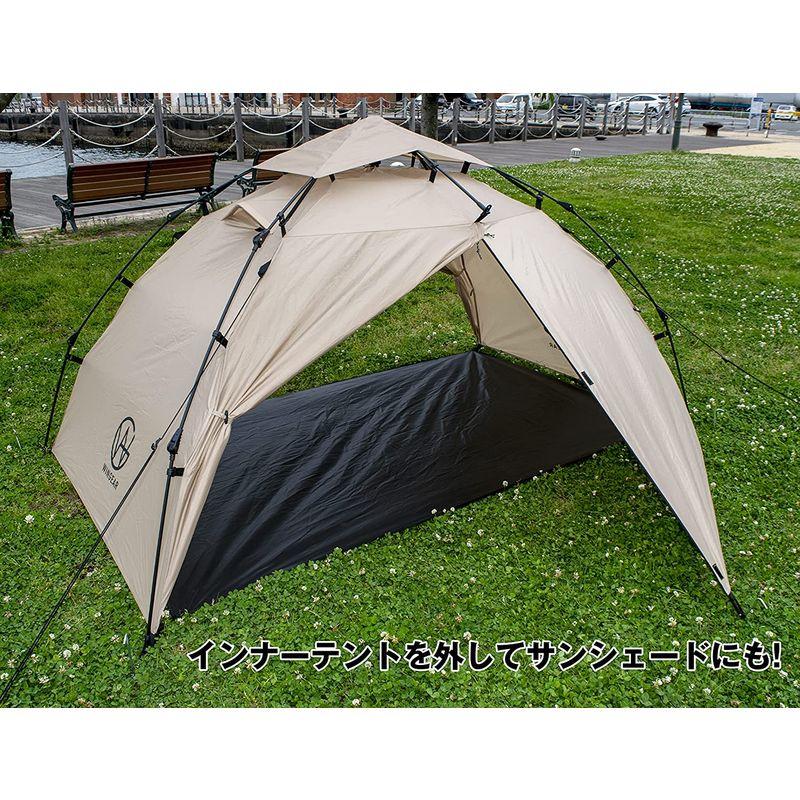 テント WINGEAR(ウィンギア) ワンタッチテント WG-OT2012-BE ソロテント ドームテント ソロキャンプ 1?2人用 軽量 ワンタッチテント WINGEAR ウィンギア WG OT2012 BE ソロテント ドームテント ソロキャンプ 2人用 軽量