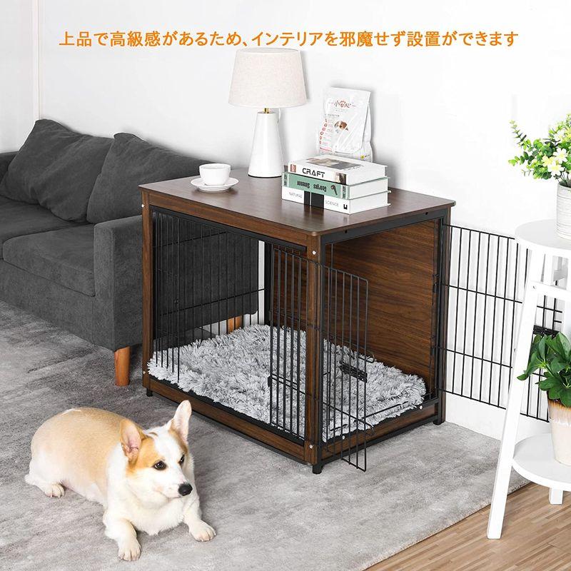 小型犬用ケージ 屋根付き 木製犬小屋 大きい おしゃれ ウッディサークル 室内 うさぎケージ すのこ/トレー付き 幅60cm 屋根付き 木製犬小屋 大きい おしゃれ ウッディサークル 室内 うさぎケージ すのこ/トレー付き 幅60cm