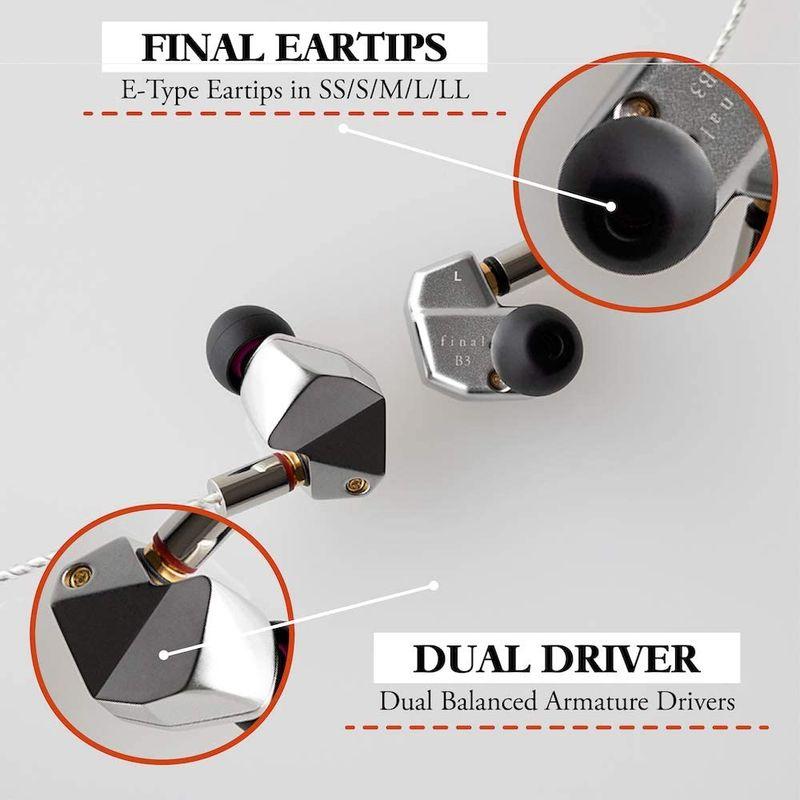 新春SALE！ final カナル型 有線 イヤホン B3 FI-B3B2SSD バランスドアーマチュア型 Bシリーズ 【KU1113130012】(39484円)