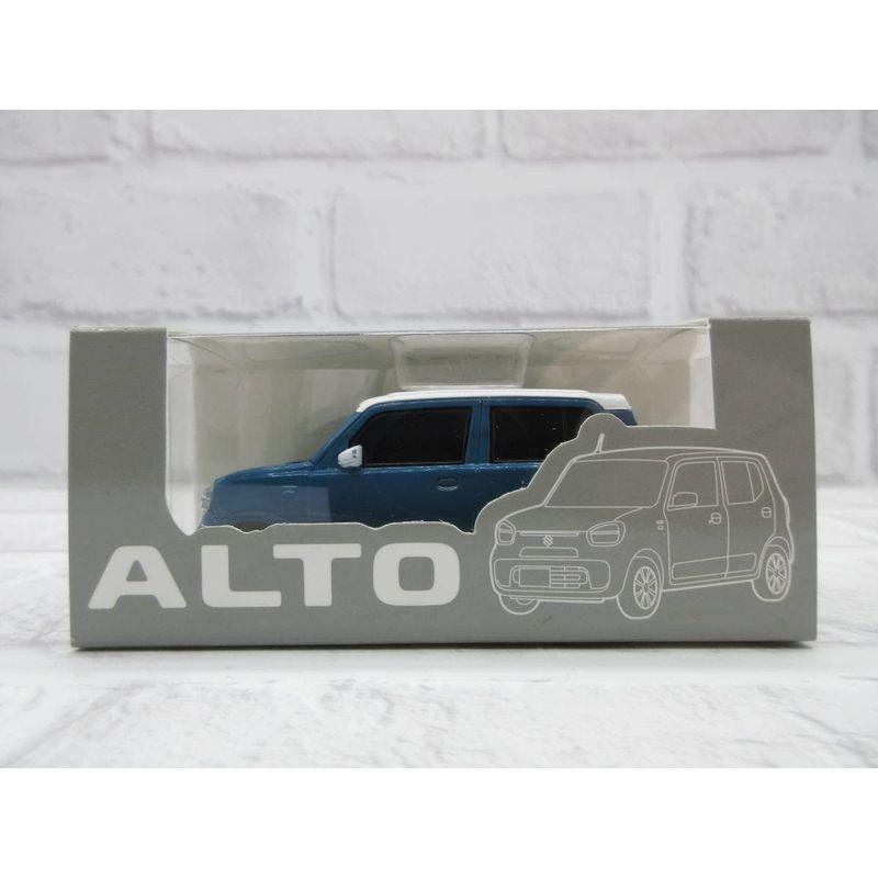 ★最終価格★ ミニカー スズキ 新型アルト ALTO ダスクブルーメタリック ホワイト2トーンルーフ プルバックカー 非売品 カラーサンプル 【2041390011】(10625円)